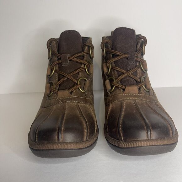 UGG Heather Women’s Sz 7 Waterproof Duck Boots Ankle Brown S/N 1095156 EUC - Picture 9 of 9